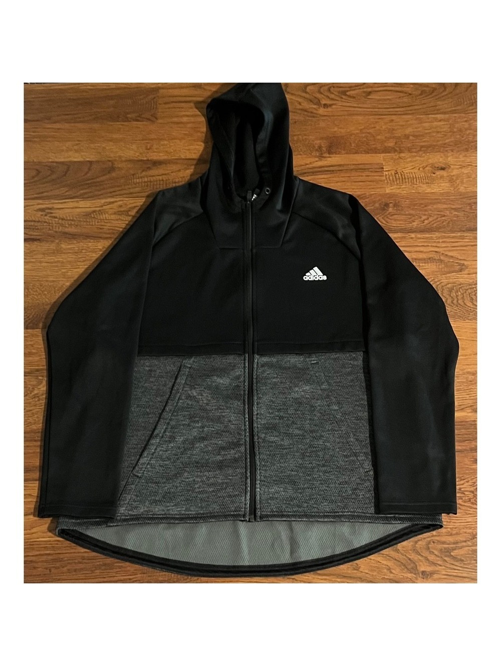 Adidas Mens XL Full Zip Hoodie Performance Training Jacket